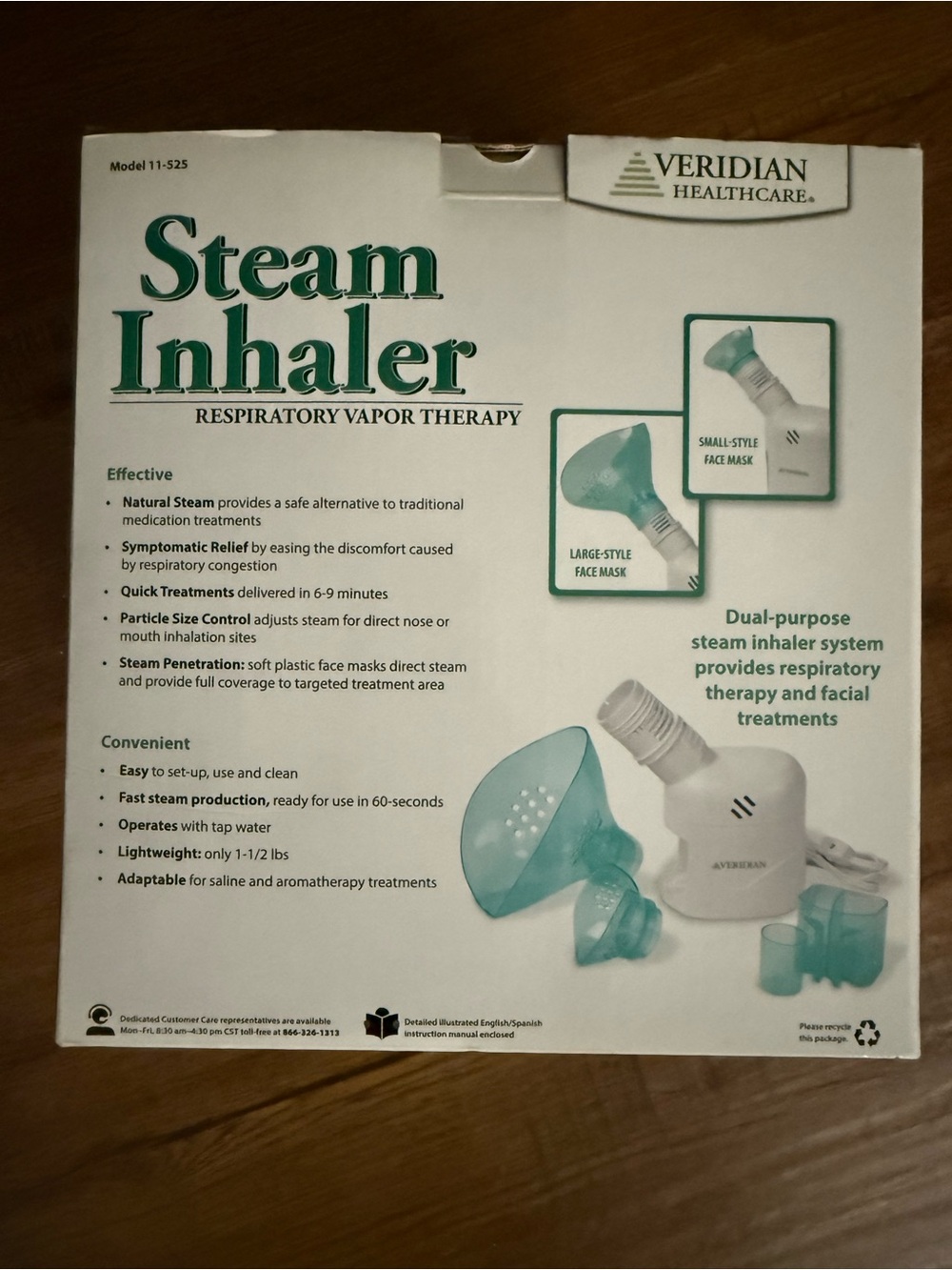 Steam Inhaler - White and Teal
